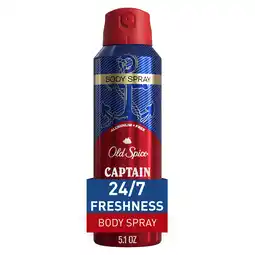 Walmart Old Spice Aluminum Free Men's Body Spray Captain, 5.1 oz offer