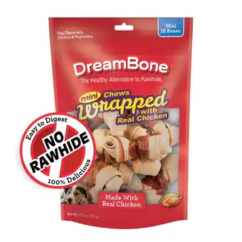 Walmart DreamBone Mini Chicken-Wrapped Dog Chews, Rawhide-Free Chews for Dogs, 16 Count offer