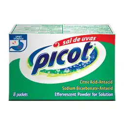 Walmart Sal de Uvas Picot, over-the-Counter Effervescent Powder Solution, for Indigestion, Antacid, 8 Count offer