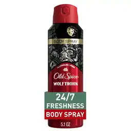 Walmart Old Spice Aluminum Free Body Spray for Men, Wolfthorn, 5.1 oz offer