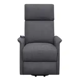 Walmart Benjara Fabric Power Lift Massage Chair with Wired Remote and Side Pockets, Gray offer