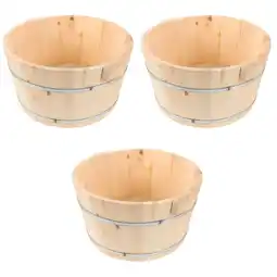 Walmart Foot Basin,3Pcs Foot Bath Bucket Portable Foot Bath Basin Wooden Washing Basin Foot Soak Bath Tub offer