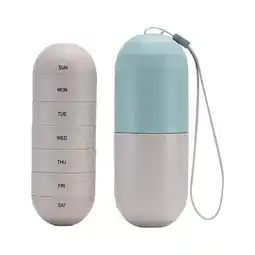 Walmart Yabuy Portable Grain Fiber Pill Organizer, Stylish and Waterproof, 7 Day Pill Case offer