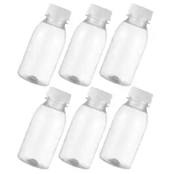 Walmart 6pcs Water Bottles Sealing Juice Bottles Transparent Milk Bottles Small Bottles offer