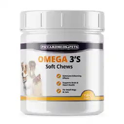 Walmart PiccardMeds4pets Skin and Coat Omega-3 Soft Chews Small Dogs and Cats 150ct offer