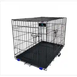 Walmart PETS TUFF Great Crates for Dogs and Pets, 36 Two-Door, Folds Flat, Wheels offer