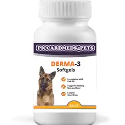 Walmart PiccardMeds4Pets Derma-3 Omega-3's & Vitamin Supplements Large and Giant Dogs Soft Gels Caps 60 CT offer