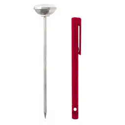 Walmart KitchenAid 1-inch Stainless Steel Analog Food Thermometer Red Protective Sleeve offer