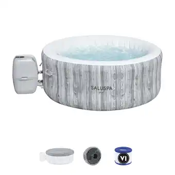 Walmart Bestway SaluSpa Fiji AirJet Inflatable Hot Tub w/ Cover w/ Pump #P09085 offer