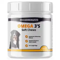 Walmart PiccardMeds4pets Skin and Coat Omega-3 for Large Dogs 150 Soft Chews offer