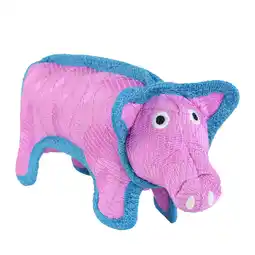 Walmart DuraForce Pig Tiger Pink Blue Durable Woven Mesh Fiber Dog Toy with Squeaker offer