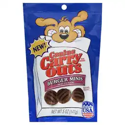 Walmart Canine Carry Outs Burger Minis Beef Flavor Dog Snacks, 5-Ounce offer