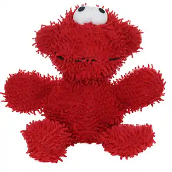 Walmart Mighty Microfiber Ball Medium Monster Red Durable Plush Squeaky Dog Toy offer