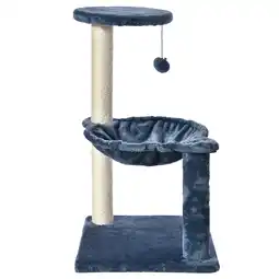 Walmart Vibrant Life 3-Level Cat Tower with Hammock and Sisal Post,26.7inch,Blue offer