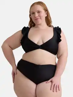 Walmart Jessica Simpson Women’s Ruffle Bikini Top, Sizes XS-XXL offer