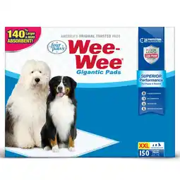 Walmart Four Paws Wee-Wee Superior Performance Gigantic Dog Pee Pads 27.5 x 44 (150 Count) offer