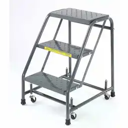 Walmart Ballymore 318P Perforated 16W 3 Step Steel Rolling Ladder 10D Top Step offer