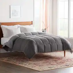 Walmart Rest Haven All-Season Down Alternative Comforter, King, Silver/Ash offer