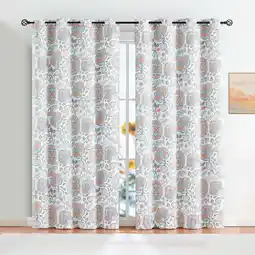 Walmart Decoultimatex Orange Vintage Jacobean Floral Blackout Curtains, 52” x 63” (2 Panels) offer