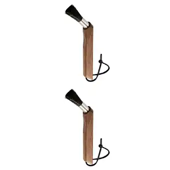 Walmart Raindrops 2pcs Natural Bristles Walnut Wood Brush for Home Kitchen Bean Grain Hand Tool offer