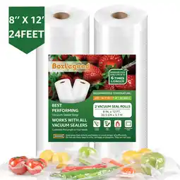 Walmart BoxLegend 2 Rolls 8 x 12' Vacuum Sealer Bags for Food, Vacuum Seal Bag for Food offer