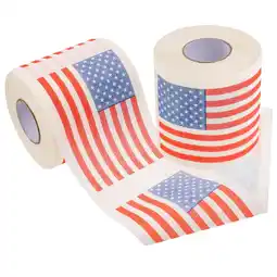 Walmart Raindrops 6 Rolls Napkin Paper Bathroom Toilet Paper American Flag Roll Paper Bathroom Napkins offer