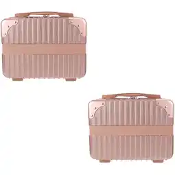 Walmart Raindrops 2 pcs Traveling Storage Suitcase Portable Cosmetic Case Makeup Handheld Suitcase offer