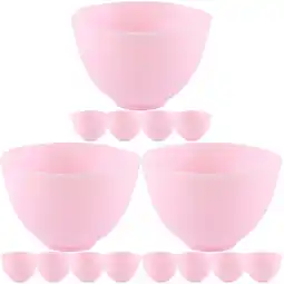 Walmart Raindrops 15 pcs Silicone Mask Bowl Mask Making Set Salon Mask DIY Bowl Anti-fall Silicone Bowls offer