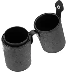 Walmart Raindrops 3pcs Makeup Brush Cup Holder Cosmetic Tool Storage Case Canister (Black) offer