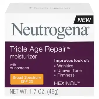 Walgreens Triple Age Repair Moisturizer, SPF 25 offer