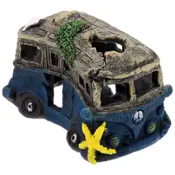 Walmart Aquarium Bus Decoration Underwater Imitation Bus Resin Crafts Resin Aquarium Adornement offer