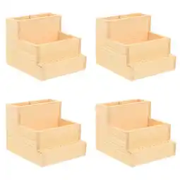 Walmart 4pcs Nail Tool Storage Box Desktop Cotton Brush Holder Manicure Tool Organizer Cosmetics Holder offer
