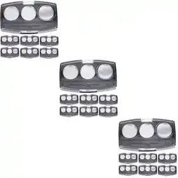 Walmart 3 Count Makeup Highlighter Kit Cosmetic Eyeshadow Pans Tray Black offer