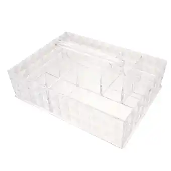 Walmart 2 Pieces Desktop Storage Case Lip Gloss Makeup Organizer with Drawer Cabinet Office offer