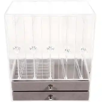 Walmart unbranded Drawer Jewelry Box Display Ring Hanging Boxes Dresser Clear Makeup Organizer offer