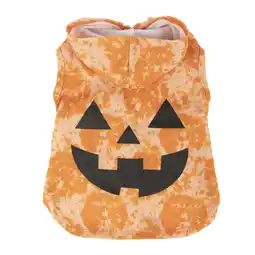 Walmart Vibrant Life Halloween Dog Clothes, Orange Jack-O-lantern Hoodie, for Dogs or Cats, Size XXS offer