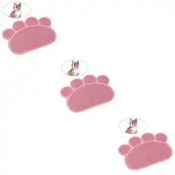 Walmart 3 Pieces Poms Poms Pet Cat Mat Pet Dish Mat Pet Paw Shape Mat offer