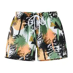Walmart KaLI_store Toddler Boys Swim Trunks Cartoon Cute Toddler Swimsuit Trunks Summer Beach Shorts,Green offer