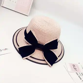 Walmart Dyfzdhu Summer Parent-Child Women Baby Kids Girl Mom Beach Straw Flat Brim Sun Hat Cap offer