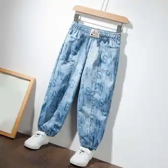 Walmart ATOGUTA Sweatpants Girls Elastic Waistb Soft Denim Pants, Sizes 2T-10 offer