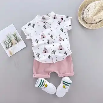 Walmart ATOGUTA Boys Outfits Sets Short Sleeve T-shirt Tops Shorts Summer Savings Outfits, Sizes 12M-3T offer