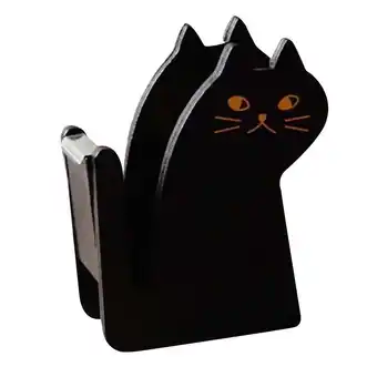 Walmart Exquisite Wooden Cat Tape Dispenser Cutter and Tabletop Holder 1 Set Lovely Adornment offer