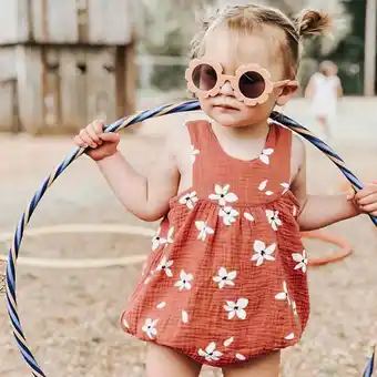 Walmart ATOGUTA Baby Onesies Sleeveless Tank Floral Print Romper Bodysuit Outfits Red, Sizes 0-24M offer