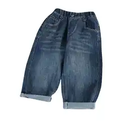 Walmart Toddler Baby Boys Girl Jeans Casual High Waist Denim Pants Baggy Elastic Waist Trousers offer
