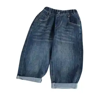 Walmart Toddler Baby Boys Girl Jeans Casual High Waist Denim Pants Baggy Elastic Waist Trousers offer