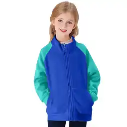 Walmart ZPWKLM ZPWKLM Full Zip Polar Fleece Jacket For Child Long Sleeve Crew Neck Coat For Kids size 3-4T offer