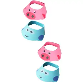 Walmart Raindrops 4 pcs Adjustable Baby Shower Cap Bathing Cap Hair Washing Shield for Kids Toddlers offer