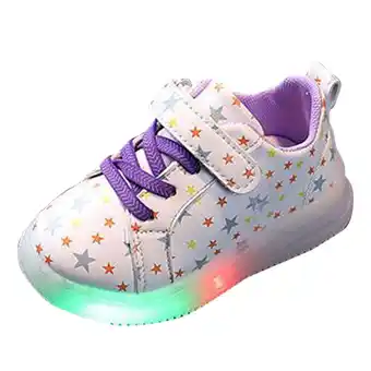 Walmart Baby Girl Shoes Sneakers Bling Led Light Luminous Sport Shoes Kids Sneakers,Size 12 Months-18 Months offer