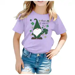 Walmart ZPWKLM Tees For Newborn Graphic Printed Short Sleeved Crewneck Clothing For Girls Boys size 8-9T offer