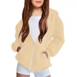 Walmart Spazoro Kids Girls Outwear Jackets, Hooded Warm Cute Winter Casual Coats for Girls Beige Size 4 T offer